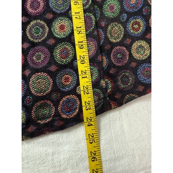 Christopher & Banks Vest Women Art To Wear Circle Geometric Pattern Collar Sz M - Picture 12 of 13